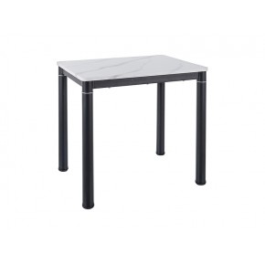 Стол обеденный SIGNAL DAMAR белый мрамор/черный мат 80/60